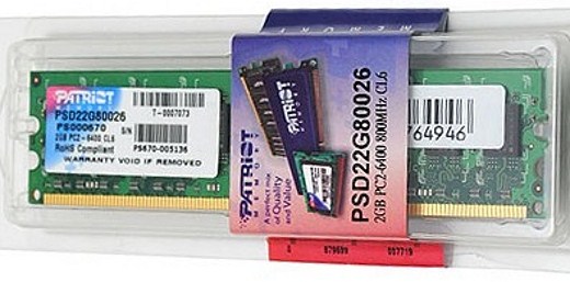 PATRIOT DIMM 2GB DDR2 PC6400 800MHZ